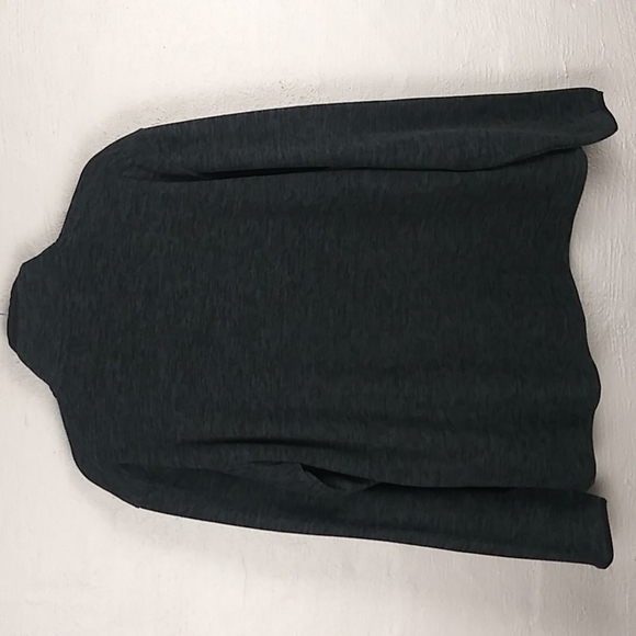 Free Country Microtech Fleece Black Gray Funnel Neck Long Sleeve 1/4 Zip Jacket - Picture 12 of 15